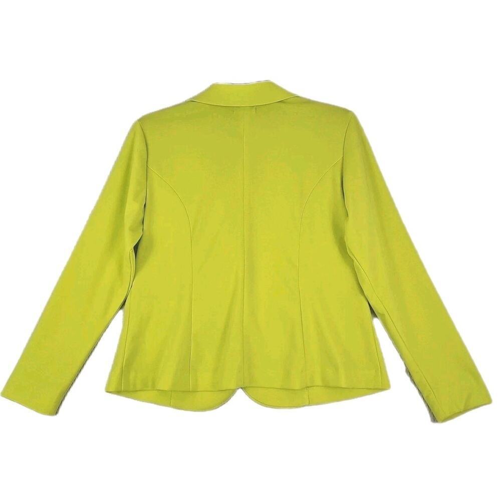 Torrid ~Woman Size 1(1X)~ Line Green Office Wear Blazer Knit Jacket Unlined NWT. - Picture 3 of 16